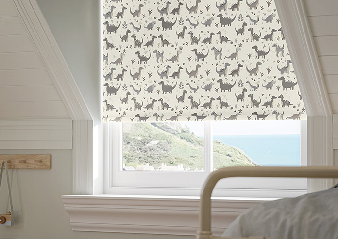 Dino Land, Fossil Grey - Twist&Fit Roller Blind - Image 5